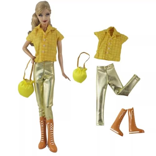 Codulu Puppenkleidung für 29,2 cm große Amerika-Puppe, 30 cm, Mädchen, Puppenhosen, Tops, Schuhe, Tasche, lässige Outfits, Kostüm für 1/6 BJD-Puppe, Kinderspielzeug, 4 Stück/Set-#G Codulu Puppenkleidung für 29,2 cm große Amerika-Puppe, 30 cm, Mädchen, Puppenhosen, Tops, Schuhe, Tasche, lässige Outfits, Kostüm für 1/6 BJD-Puppe, Kinderspielzeug, 4 Stück/Set-#G von Codulu