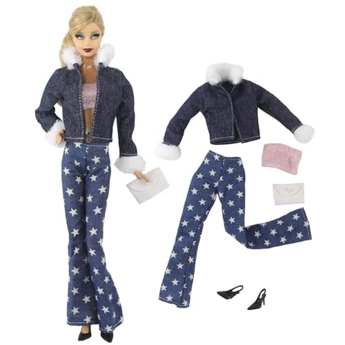 Codulu Puppenkleidung für 29,2 cm große Amerika-Puppe, 30 cm, Mädchen, Puppenhosen, Tops, Schuhe, Tasche, lässige Outfits, Kostüm für 1/6 BJD-Puppe, Kinderspielzeug, 5 Stück/Set-#A Codulu Puppenkleidung für 29,2 cm große Amerika-Puppe, 30 cm, Mädchen, Puppenhosen, Tops, Schuhe, Tasche, lässige Outfits, Kostüm für 1/6 BJD-Puppe, Kinderspielzeug, 5 Stück/Set-#A von Codulu