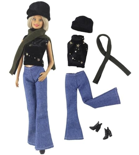 Codulu Puppenkleidung für 29,2 cm große Amerika-Puppe, 30 cm, Mädchen, Puppenjacke, Tops, ausgestellte Hose, Schuhe, Tasche, Freizeit-Outfits, Kostüm für 1/6 BJD-Puppe, Kinderspielzeug, 5 Stück/Set-#B Codulu Puppenkleidung für 29,2 cm große Amerika-Puppe, 30 cm, Mädchen, Puppenjacke, Tops, ausgestellte Hose, Schuhe, Tasche, Freizeit-Outfits, Kostüm für 1/6 BJD-Puppe, Kinderspielzeug, 5 Stück/Set-#B von Codulu