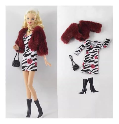Codulu Puppenkleidung für 29,2 cm große Amerika-Puppe, 30 cm, Mädchen, Puppenmäntel, Tops, Hosen, Röcke, Schuhe, lässige Outfits, Kostüm für 1/6 BJD-Puppe, Kinderspielzeug, 4 Stück/Set-#F Codulu Puppenkleidung für 29,2 cm große Amerika-Puppe, 30 cm, Mädchen, Puppenmäntel, Tops, Hosen, Röcke, Schuhe, lässige Outfits, Kostüm für 1/6 BJD-Puppe, Kinderspielzeug, 4 Stück/Set-#F von Codulu