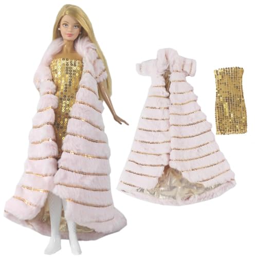 Codulu Puppenkleidung für 29,2 cm große Amerika-Puppe, 30 cm, Plüschmäntel, Kleid, Winter, lässiges Outfit, Kostüm für 1/6 BJD-Puppe, Kinderspielzeug, 2 Stück/Set-#E Codulu Puppenkleidung für 29,2 cm große Amerika-Puppe, 30 cm, Plüschmäntel, Kleid, Winter, lässiges Outfit, Kostüm für 1/6 BJD-Puppe, Kinderspielzeug, 2 Stück/Set-#E von Codulu