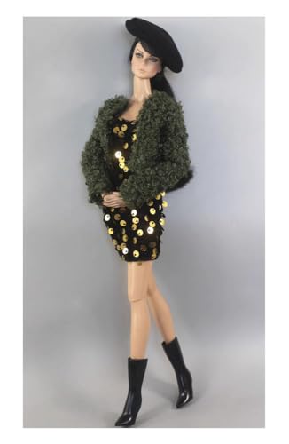 Codulu Puppenkleidung für 29,2 cm große Amerika-Puppe, 30 cm, Plüschmantel, Pailletten, Kleid, Stiefel, Hut, Winter, lässige Outfits, Kostüm für 1/6 BJD-Puppe, Kinderspielzeug, 4 Stück Codulu Puppenkleidung für 29,2 cm große Amerika-Puppe, 30 cm, Plüschmantel, Pailletten, Kleid, Stiefel, Hut, Winter, lässige Outfits, Kostüm für 1/6 BJD-Puppe, Kinderspielzeug, 4 Stück von Codulu