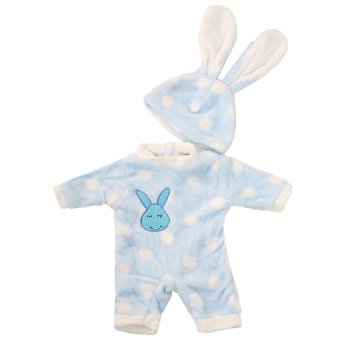Codulu Puppenkleidung für 45,7 cm große amerikanische Puppe, Plüsch-Overall, Kaninchen-Pyjama mit Hut, Outfits, Zubehör für 43–46 cm große Mädchenpuppe, Jungen, Puppe, 2 Stück/Set, Blau Codulu Puppenkleidung für 45,7 cm große amerikanische Puppe, Plüsch-Overall, Kaninchen-Pyjama mit Hut, Outfits, Zubehör für 43–46 cm große Mädchenpuppe, Jungen, Puppe, 2 Stück/Set, Blau von Codulu