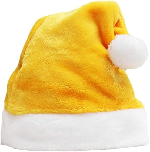 Codulu Weihnachtsmütze, Weihnachtsmannmütze, Plüschmütze, Weihnachtsmütze für Heiligabend, Neujahr, festliche Party, Urlaub, Zubehör, Erwachsene, Uni, Gelb Codulu Weihnachtsmütze, Weihnachtsmannmütze, Plüschmütze, Weihnachtsmütze für Heiligabend, Neujahr, festliche Party, Urlaub, Zubehör, Erwachsene, Uni, Gelb von Codulu