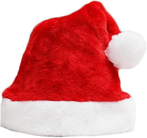 Codulu Weihnachtsmütze, Weihnachtsmannmütze, Plüschmütze, Weihnachtsmütze für Heiligabend, Neujahr, festliche Party, Urlaub, Zubehör, Erwachsene, Uni, Rot Codulu Weihnachtsmütze, Weihnachtsmannmütze, Plüschmütze, Weihnachtsmütze für Heiligabend, Neujahr, festliche Party, Urlaub, Zubehör, Erwachsene, Uni, Rot von Codulu