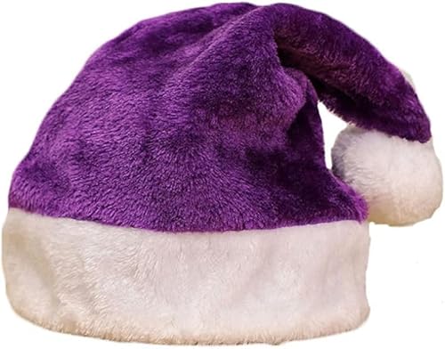 Codulu Weihnachtsmütze, Weihnachtsmannmütze, Plüschmütze, Weihnachtsmütze für Heiligabend, Neujahr, festliche Party, Urlaub, Zubehör, Erwachsene, Uni, Violett Codulu Weihnachtsmütze, Weihnachtsmannmütze, Plüschmütze, Weihnachtsmütze für Heiligabend, Neujahr, festliche Party, Urlaub, Zubehör, Erwachsene, Uni, Violett von Codulu