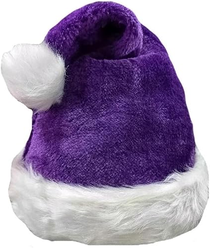 Codulu Weihnachtsmütze, Weihnachtsmannmütze, verdickte Plüschmütze, Weihnachtsmütze für Heiligabend, Neujahr, festliche Party, Urlaub, Zubehör, Erwachsene, Uni, Lila Codulu Weihnachtsmütze, Weihnachtsmannmütze, verdickte Plüschmütze, Weihnachtsmütze für Heiligabend, Neujahr, festliche Party, Urlaub, Zubehör, Erwachsene, Uni, Lila von Codulu