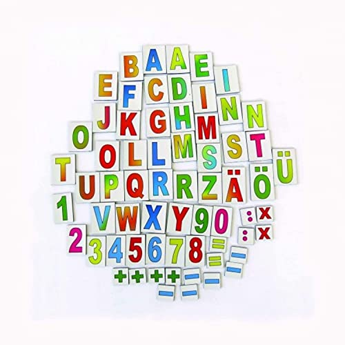 Coemo Magnet Buchstaben und Zahlen für Tafel + Tiermotive + Obst + Wochentage = 78 Teile von Coemo