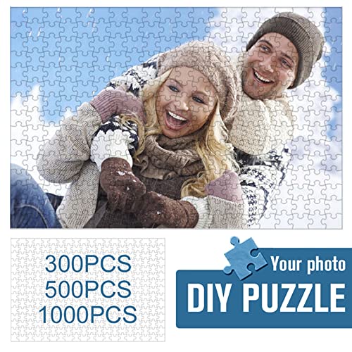 Puzzle mit eigenem Foto gestalten, Fotopuzzle 500 Teile, Holzpuzzle 1000 1500 Teile Personalisierte Foto Weihnachten Geschenke + Original Poster von Cofest