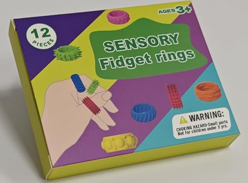 Cofvetia 12 Stück Zappelspielzeuge für Kinder, Fidget Ring Toys für Kinder Erwachsene, Fidget Squishy Toy Anxiety ADHD Toys, Beruhigend Bei Stress Angst Cofvetia 12 Stück Zappelspielzeuge für Kinder, Fidget Ring Toys für Kinder Erwachsene, Fidget Squishy Toy Anxiety ADHD Toys, Beruhigend Bei Stress Angst von Cofvetia