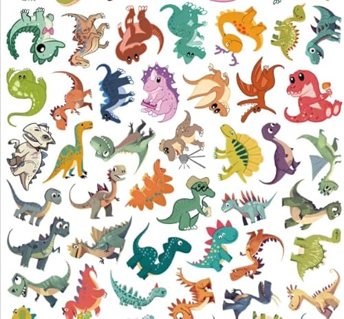 Cofvetia Stickers Kinder, 120 Stück Aesthetic Wasserfeste Aufkleber Kinder Stickers für Skateboards, Water Bottle, Tablets, Schultaschen, Sticker Laptop, Türen, Tischplatten (Dinosaurier) von Cofvetia