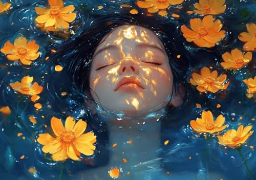 Puzzle 1000 Teile Erwachsene Klassische Puzzle Frau und Blumen Perfekt Um Die ProblemlöSungsfäHigkeiten Zu Verbessern, FöRdert Konzentration und Geduld, Erwachsene und Kinder Ab 14 Jahren 75x50 cm L-1 von Cohnpjng