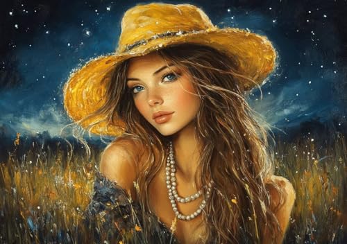 Puzzle 1000 Teile Erwachsene Klassische Puzzle Schöne Frau Perfekt Um Die ProblemlöSungsfäHigkeiten Zu Verbessern, FöRdert Konzentration und Geduld, für Erwachsene und Kinder Ab 14 Jahren 75x50 cm X-5 von Cohnpjng