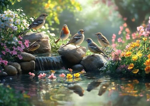 Puzzle 1000 Teile Erwachsene Klassische Puzzle Tiere und Blumen, Um Die ProblemlöSungsfäHigkeiten Zu Verbessern, FöRdert Konzentration und Geduld, Erwachsene und Kinder Ab 14 Jahren 75x50 cm Q-2 von Cohnpjng