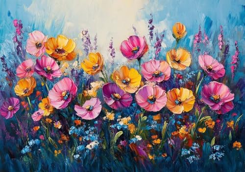 Puzzle 1000 Teile Farbige Blumen, Puzzle Erwachsene XXL 75x50cm EIN Herausforderndes RäTsel ImpossiblePuzzle, Puzzlespiele für Die Ganze Familie, Compact Box Mit Poster Geschenke für Frauen L-1 Puzzle 1000 Teile Farbige Blumen, Puzzle Erwachsene XXL 75x50cm EIN Herausforderndes RäTsel ImpossiblePuzzle, Puzzlespiele für Die Ganze Familie, Compact Box Mit Poster Geschenke für Frauen L-1 von Cohnpjng