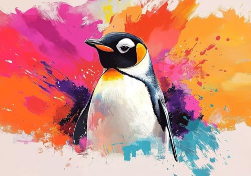 Puzzle 120 Teile Erwachsene Klassische Puzzle Bunter Pinguin Perfekt Um Die ProblemlöSungsfäHigkeiten Zu Verbessern, FöRdert Konzentration und Geduld, Erwachsene und Kinder Ab 14 Jahren 25x20 cm L-7 von Cohnpjng