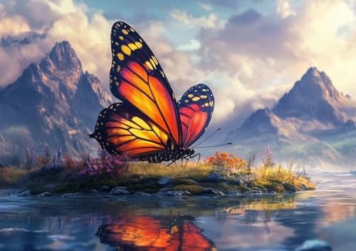 Puzzle 120 Teile Erwachsene Klassische Puzzle Schmetterling Perfekt Um Die ProblemlöSungsfäHigkeiten Zu Verbessern, FöRdert Konzentration und Geduld, Erwachsene und Kinder Ab 14 Jahren 25x20 cm W-9 von Cohnpjng