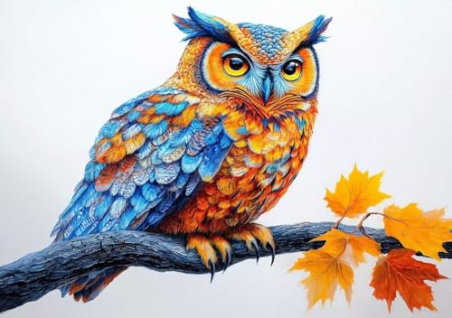 Puzzle 1500 Teile Erwachsene Klassische Puzzle Eule Perfekt Um Die ProblemlöSungsfäHigkeiten Zu Verbessern, FöRdert Konzentration und Geduld, für Erwachsene und Kinder Ab 14 Jahren 87x57 cm M-9 von Cohnpjng