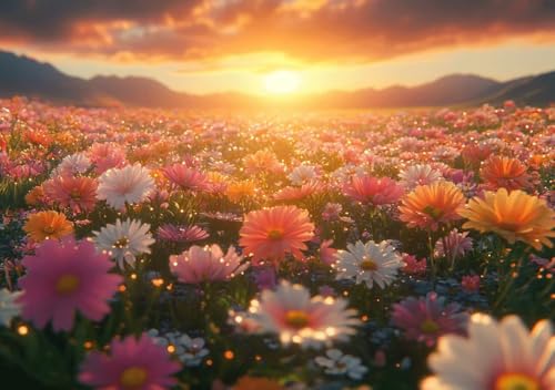 Puzzle 1500 Teile Erwachsene Klassische Puzzle Gänseblümchen Perfekt Um Die ProblemlöSungsfäHigkeiten Zu Verbessern, FöRdert Konzentration und Geduld, Erwachsene und Kinder Ab 14 Jahren 87x57 cm H-6 von Cohnpjng