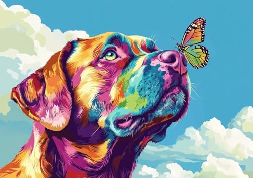 Puzzle 1500 Teile Farbiger Hund, Puzzle Erwachsene XXL 87x57cm EIN Herausforderndes RäTsel ImpossiblePuzzle, Puzzlespiele für Die Ganze Familie, Compact Box Mit Poster Geschenke für Frauen/MäNner D-0 Puzzle 1500 Teile Farbiger Hund, Puzzle Erwachsene XXL 87x57cm EIN Herausforderndes RäTsel ImpossiblePuzzle, Puzzlespiele für Die Ganze Familie, Compact Box Mit Poster Geschenke für Frauen/MäNner D-0 von Cohnpjng