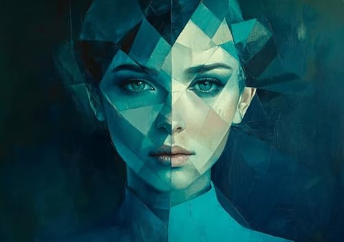 Puzzle 200 Teile Abstrakte Frau, Puzzle Erwachsene XXL 35x25cm EIN Herausforderndes RäTsel ImpossiblePuzzle, Puzzlespiele für Die Ganze Familie, Compact Box Mit Poster Geschenke für Frauen/MäNner B-5 von Cohnpjng