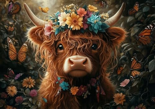 Puzzle 200 Teile Erwachsene Klassische Puzzle Hochlandrinder Perfekt Um Die ProblemlöSungsfäHigkeiten Zu Verbessern, FöRdert Konzentration und Geduld, Erwachsene und Kinder Ab 14 Jahren 35x25 cm E-9 von Cohnpjng