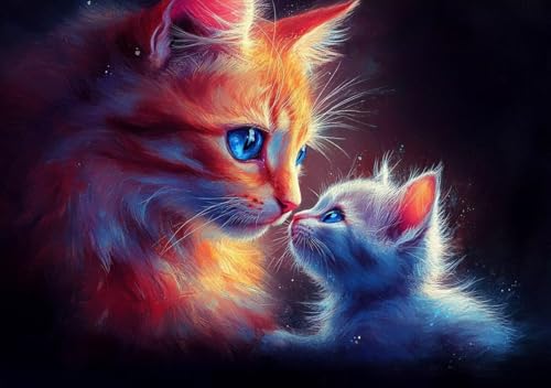Puzzle 200 Teile Erwachsene Klassische Puzzle Katze Perfekt Um Die ProblemlöSungsfäHigkeiten Zu Verbessern, FöRdert Konzentration und Geduld, für Erwachsene und Kinder Ab 14 Jahren 35x25 cm V-5 von Cohnpjng