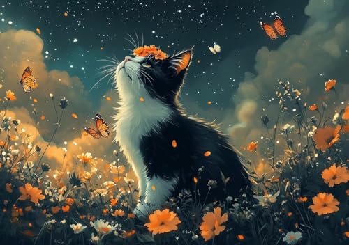 Puzzle 200 Teile Erwachsene Klassische Puzzle Katze und Blumen Perfekt Um Die ProblemlöSungsfäHigkeiten Zu Verbessern, FöRdert Konzentration und Geduld, Erwachsene und Kinder Ab 14 Jahren 35x25 cm U-1 Puzzle 200 Teile Erwachsene Klassische Puzzle Katze und Blumen Perfekt Um Die ProblemlöSungsfäHigkeiten Zu Verbessern, FöRdert Konzentration und Geduld, Erwachsene und Kinder Ab 14 Jahren 35x25 cm U-1 von Cohnpjng