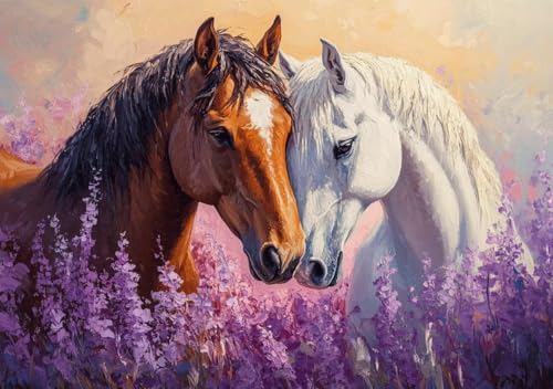Puzzle 200 Teile Erwachsene Klassische Puzzle Pferd Perfekt Um Die ProblemlöSungsfäHigkeiten Zu Verbessern, FöRdert Konzentration und Geduld, für Erwachsene und Kinder Ab 14 Jahren 35x25 cm L-8 von Cohnpjng