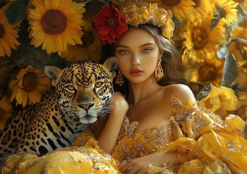 Puzzle 200 Teile Erwachsene Klassische Puzzle Sonnenblumenfrau Perfekt Um Die ProblemlöSungsfäHigkeiten Zu Verbessern, FöRdert Konzentration und Geduld, Erwachsene und Kinder Ab 14 Jahren 35x25 cm Z-2 von Cohnpjng