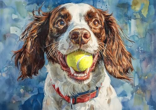 Puzzle 2000 Teile Abstrakter Hund, Puzzle Erwachsene XXL 100x70cm EIN Herausforderndes RäTsel ImpossiblePuzzle, Puzzlespiele für Die Ganze Familie, Compact Box Mit Poster Geschenke für Frauen Z-9 von Cohnpjng