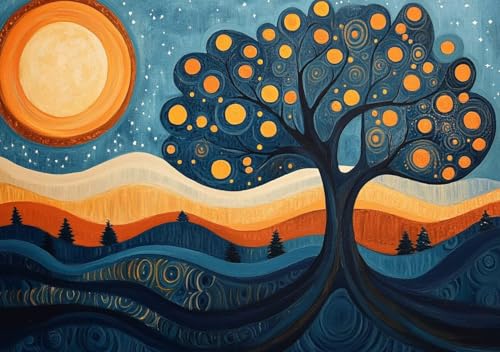 Puzzle 2000 Teile Erwachsene Klassische Puzzle Abstrakter Baum, Um Die ProblemlöSungsfäHigkeiten Zu Verbessern, FöRdert Konzentration und Geduld, Erwachsene und Kinder Ab 14 Jahren 100x70 cm H-7 von Cohnpjng