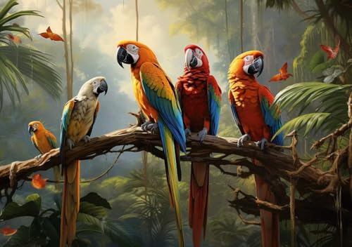 Puzzle 2000 Teile Erwachsene Klassische Puzzle Bunter Papagei Perfekt Um Die ProblemlöSungsfäHigkeiten Zu Verbessern, FöRdert Konzentration und Geduld, Erwachsene und Kinder Ab 14 Jahren 100x70 cm A-9 von Cohnpjng