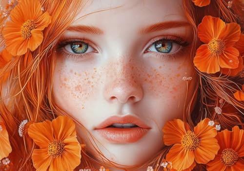 Puzzle 2000 Teile Erwachsene Klassische Puzzle Frau Blume Perfekt Um Die ProblemlöSungsfäHigkeiten Zu Verbessern, FöRdert Konzentration und Geduld, für Erwachsene und Kinder Ab 14 Jahren 100x70 cm J-7 von Cohnpjng