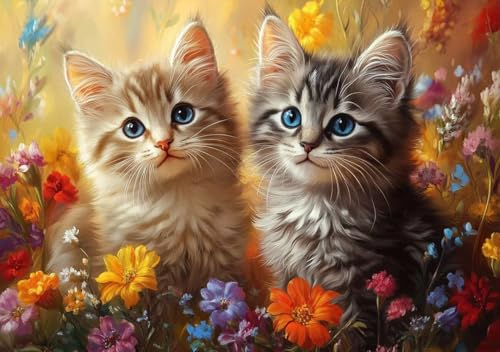 Puzzle 2000 Teile Erwachsene Klassische Puzzle Katze Perfekt Um Die ProblemlöSungsfäHigkeiten Zu Verbessern, FöRdert Konzentration und Geduld, für Erwachsene und Kinder Ab 14 Jahren 100x70 cm G-7 von Cohnpjng