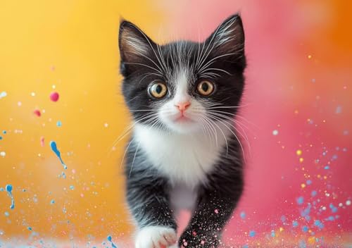Puzzle 2000 Teile Erwachsene Klassische Puzzle Katze Perfekt Um Die ProblemlöSungsfäHigkeiten Zu Verbessern, FöRdert Konzentration und Geduld, für Erwachsene und Kinder Ab 14 Jahren 100x70 cm L-4 von Cohnpjng