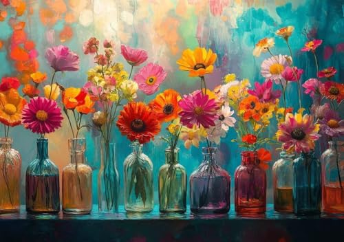 Puzzle 2000 Teile Erwachsene Klassische Puzzle Stillleben mit Blumen, Um Die ProblemlöSungsfäHigkeiten Zu Verbessern, FöRdert Konzentration und Geduld, Erwachsene und Kinder Ab 14 Jahren 100x70 cm Q-2 von Cohnpjng