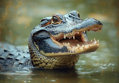 Puzzle 2000 Teile Erwachsene Klassische Puzzle Tierkrokodil Perfekt Um Die ProblemlöSungsfäHigkeiten Zu Verbessern, FöRdert Konzentration und Geduld, Erwachsene und Kinder Ab 14 Jahren 100x70 cm M-2 von Cohnpjng