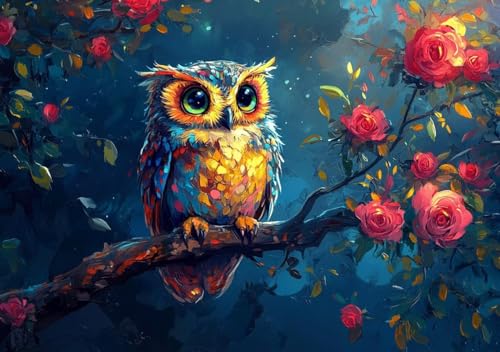 Puzzle 2000 Teile Eule, Puzzle Erwachsene XXL 100x70 cm EIN Herausforderndes RäTsel ImpossiblePuzzle, DIY Puzzlespiele für Die Ganze Familie, Compact Box Mit Poster Geschenke für Frauen/MäNner B-8 von Cohnpjng