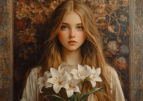 Puzzle 2000 Teile Schönes Mädchen, Puzzle Erwachsene XXL 100x70cm EIN Herausforderndes RäTsel ImpossiblePuzzle, Puzzlespiele für Die Ganze Familie, Compact Box Mit Poster Geschenke für Frauen F-4 von Cohnpjng