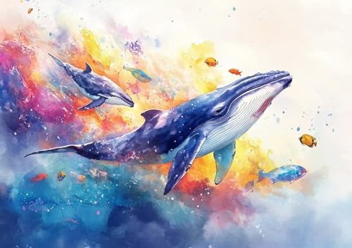 Puzzle 300 Teile 5D DIY Erwachsene Klassische Puzzle Wal Perfekt Um Die ProblemlöSungsfäHigkeiten Zu Verbessern, FöRdert Konzentration und Geduld, für Erwachsene und Kinder Ab 14 Jahren 52x38 cm W-6 Puzzle 300 Teile 5D DIY Erwachsene Klassische Puzzle Wal Perfekt Um Die ProblemlöSungsfäHigkeiten Zu Verbessern, FöRdert Konzentration und Geduld, für Erwachsene und Kinder Ab 14 Jahren 52x38 cm W-6 von Cohnpjng