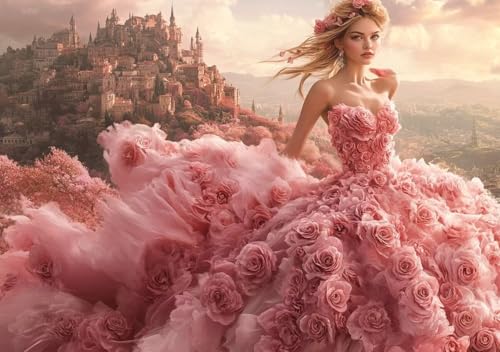 Puzzle 300 Teile Erwachsene Klassische Puzzle Blumenfrau Perfekt Um Die ProblemlöSungsfäHigkeiten Zu Verbessern, FöRdert Konzentration und Geduld, für Erwachsene und Kinder Ab 14 Jahren 52x38 cm S-2 von Cohnpjng