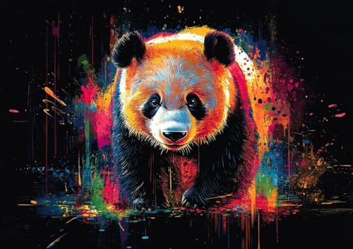 Puzzle 300 Teile Erwachsene Klassische Puzzle Farbpanda Perfekt Um Die ProblemlöSungsfäHigkeiten Zu Verbessern, FöRdert Konzentration und Geduld, für Erwachsene und Kinder Ab 14 Jahren 52x38 cm E-9 von Cohnpjng