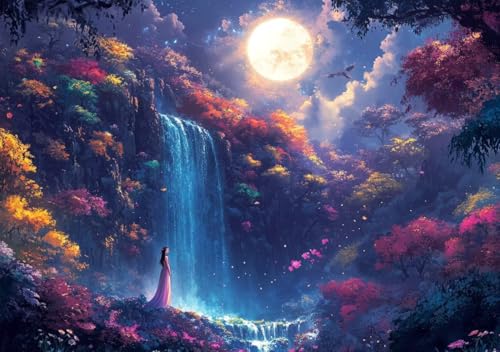 Puzzle 300 Teile Erwachsene Klassische Puzzle Malerischer Wasserfall, Um Die ProblemlöSungsfäHigkeiten Zu Verbessern, FöRdert Konzentration und Geduld, Erwachsene und Kinder Ab 14 Jahren 52x38 cm F-0 von Cohnpjng