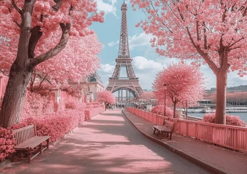 Puzzle 50 Teile 5D DIY Erwachsene Klassische Puzzle Paris Perfekt Um Die ProblemlöSungsfäHigkeiten Zu Verbessern, FöRdert Konzentration und Geduld, für Erwachsene und Kinder Ab 14 Jahren 15x10 cm D-8 von Cohnpjng
