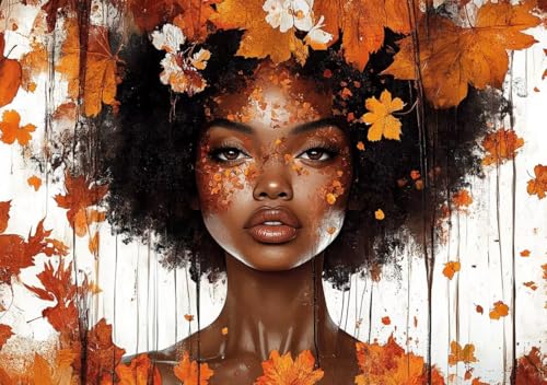 Puzzle 50 Teile Afrikanische Frau, Puzzle Erwachsene XXL 15x10cm EIN Herausforderndes RäTsel ImpossiblePuzzle, Puzzlespiele für Die Ganze Familie, Compact Box Mit Poster Geschenke für Frauen P-3 von Cohnpjng