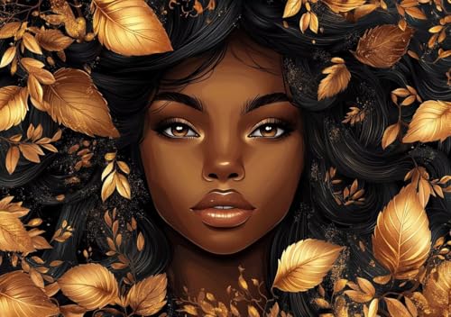 Puzzle 50 Teile Erwachsene Klassische Puzzle Afroamerikanische Frau, Um Die ProblemlöSungsfäHigkeiten Zu Verbessern, FöRdert Konzentration und Geduld, Erwachsene und Kinder Ab 14 Jahren 15x10 cm A-7 von Cohnpjng