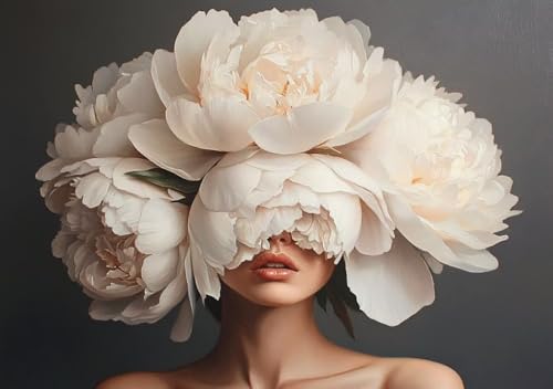 Puzzle 50 Teile Erwachsene Klassische Puzzle Blumen und Frauen Perfekt Um Die ProblemlöSungsfäHigkeiten Zu Verbessern, FöRdert Konzentration und Geduld, Erwachsene und Kinder Ab 14 Jahren 15x10 cm J-5 von Cohnpjng