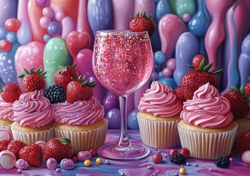 Puzzle 50 Teile Erwachsene Klassische Puzzle Bunte Desserts Perfekt Um Die ProblemlöSungsfäHigkeiten Zu Verbessern, FöRdert Konzentration und Geduld, Erwachsene und Kinder Ab 14 Jahren 15x10 cm H-0 von Cohnpjng