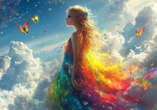 Puzzle 50 Teile Erwachsene Klassische Puzzle Farbe Frau Perfekt Um Die ProblemlöSungsfäHigkeiten Zu Verbessern, FöRdert Konzentration und Geduld, für Erwachsene und Kinder Ab 14 Jahren 15x10 cm R-8 von Cohnpjng
